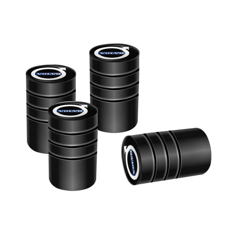 4Pcs Aluminum Alloy Car Wheel Tire Valve Caps Stem Cover For Volvo Rdesign XC60 XC90 XC40 V50 V60 V40 EX30 S60 C30 V70 S90 AWD