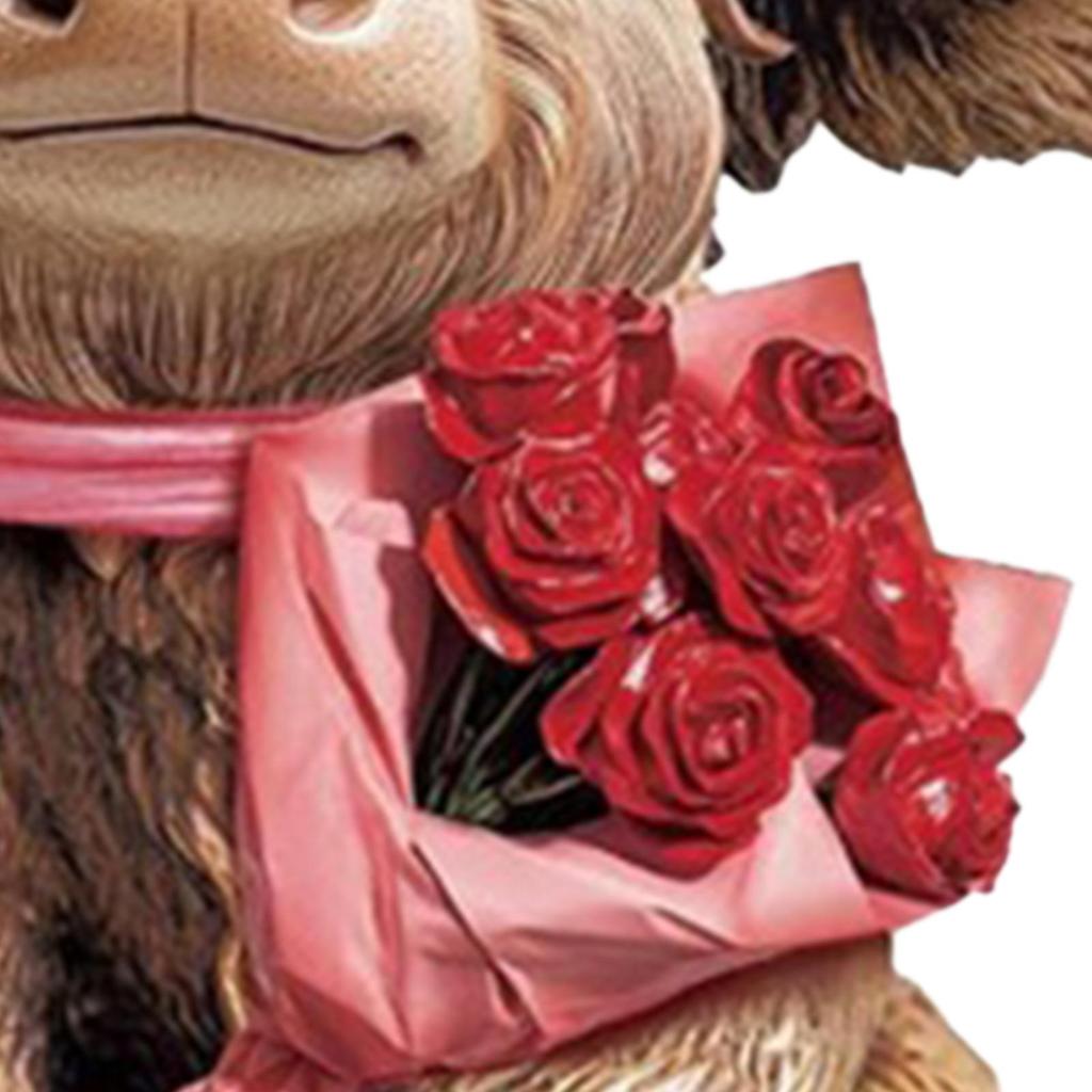 Mini Cow Figurines Valentine's Day Romantic Calf Decorations 2 Piece Animal Statues For Home Decor For Him Her Wedding Farmhouse