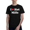 I Love Hot Dads Unisex Unisexs T Shirt Casual Tee Shirt Short Sleeve Crewneck Tshirts Cotton Printing Tops