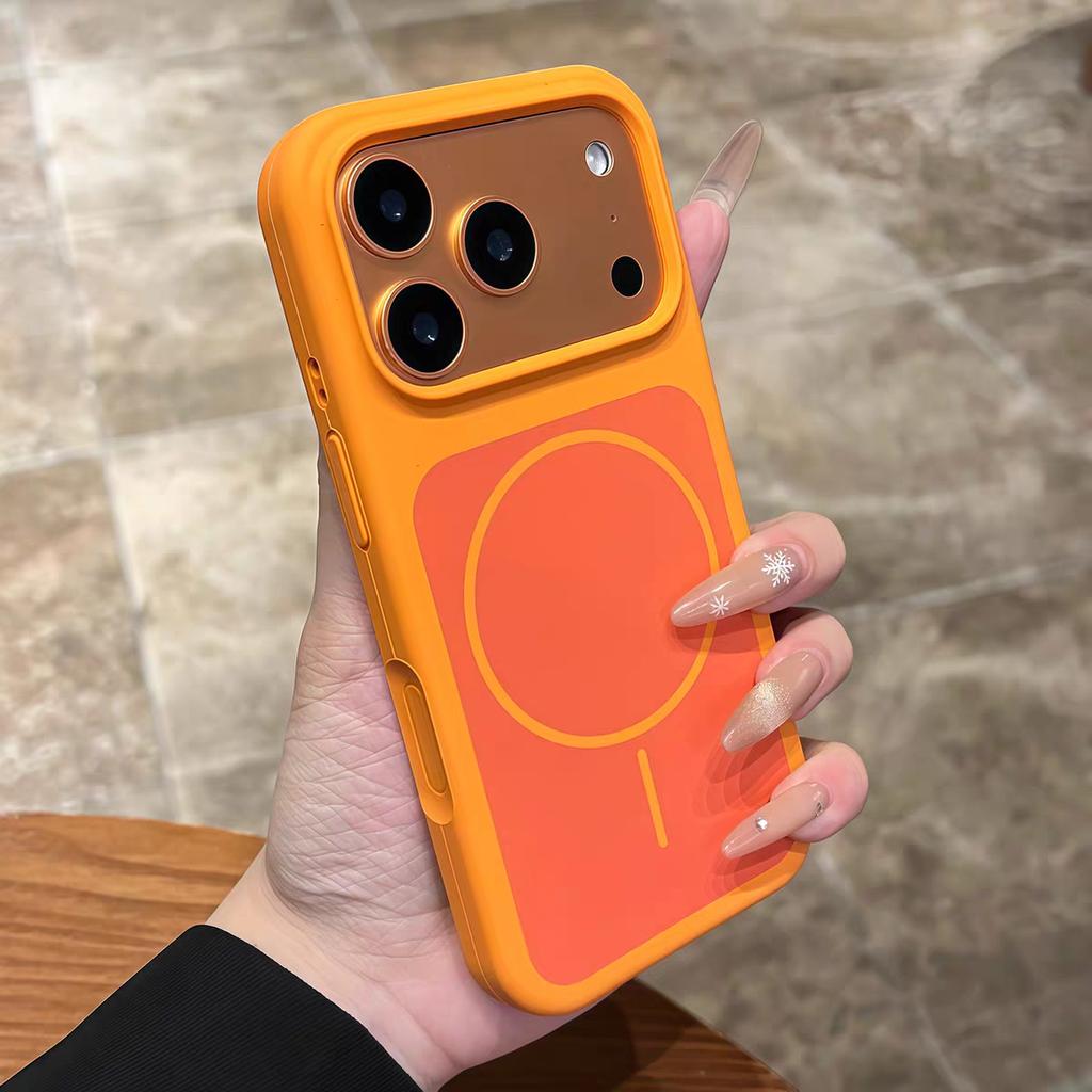 Luxury Hit Color Liquid Silicone Soft Phone Case For iPhone 17 Air 16 15 14 13 Pro Max Plus For MagSafe Charge Magnetic Cover