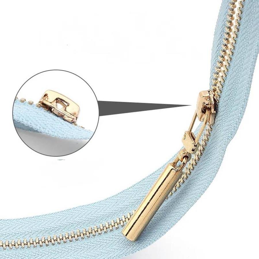 5 Stück abnehmbare Metall-Reißverschluss-Abzieher Reißverschluss-Schieber Kopf Reißverschluss-Zuglasche DIY Nähen Taschen Daunenjacke Reißverschlüsse Schieber-Reparatur-Sets