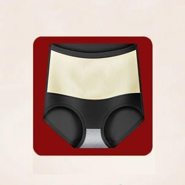 

WTEMPO женские утепленные кашемировые трусы из чистого хлопка с антибактериальным эффектом, с высокой талией, устойчивые к холоду, утолщенные плюшевые теплые трусы-шорты Palace Belly 2XL чёрный