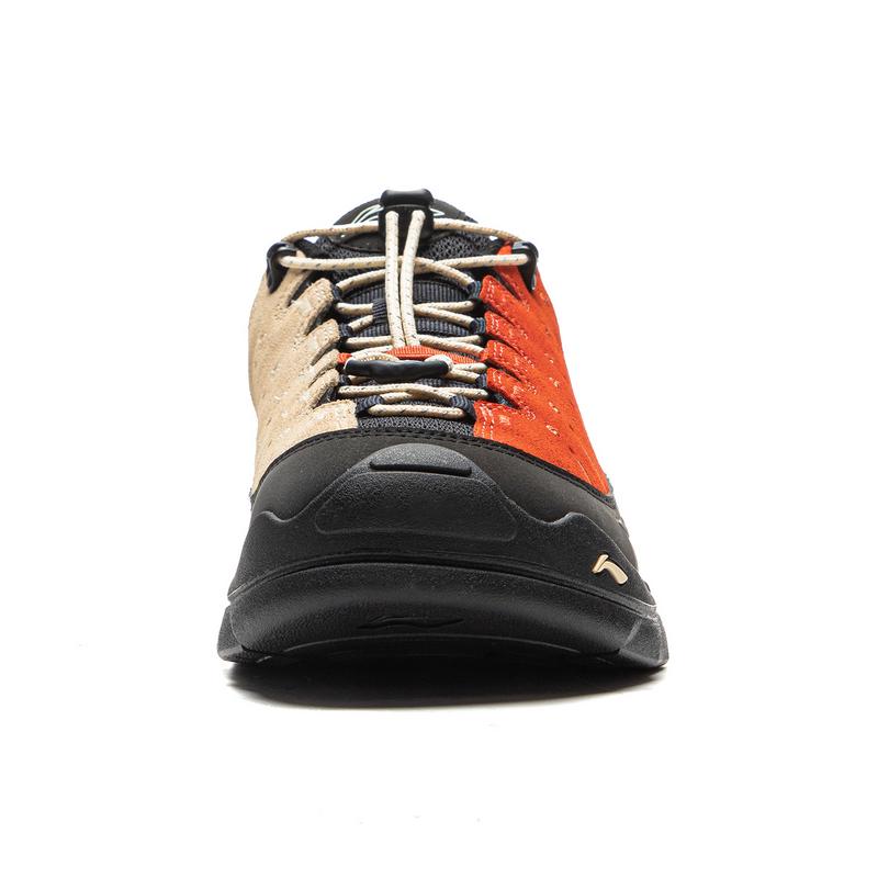 Li Ning CF Su Lin Yun SE Hexloc Anti-Slip Outdoor Shock Absorbing Wear-Resistant Grip Low-Top Hiking Shoes Unisex Hiking Shoes Orange Black AHTV029-2