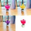 Artificial Green Plant Small Bonsai With Injection Molded Plastic Flowers For Desk Decor