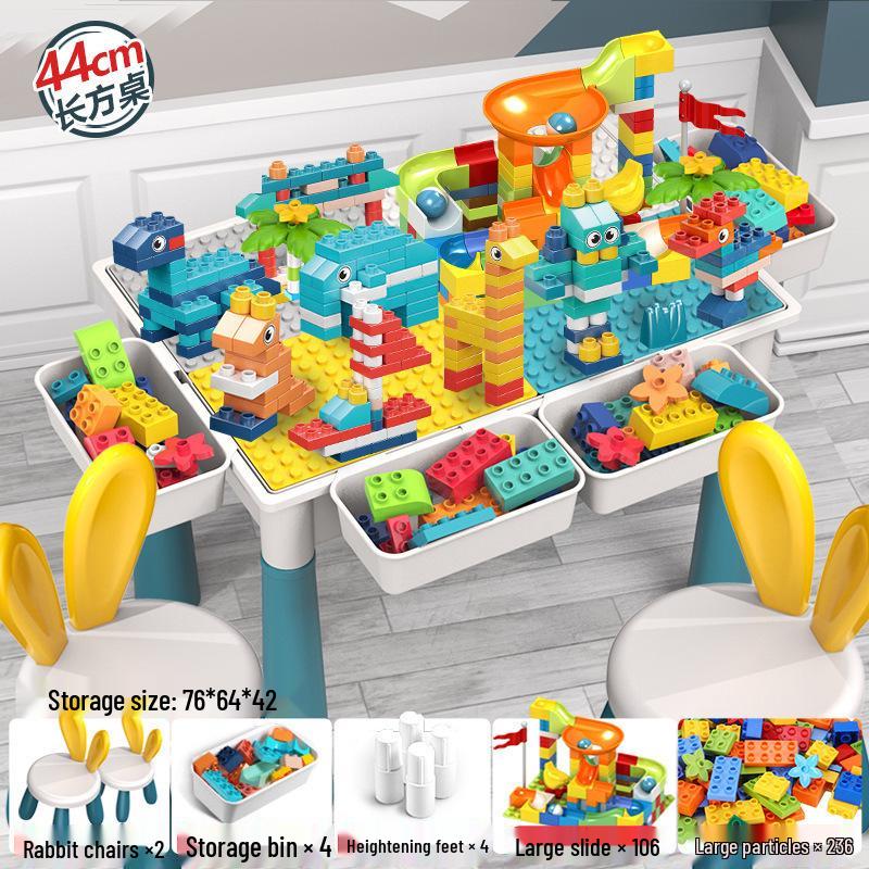 Children's Multifunctional Building Block Table for Early Education and Brain Training