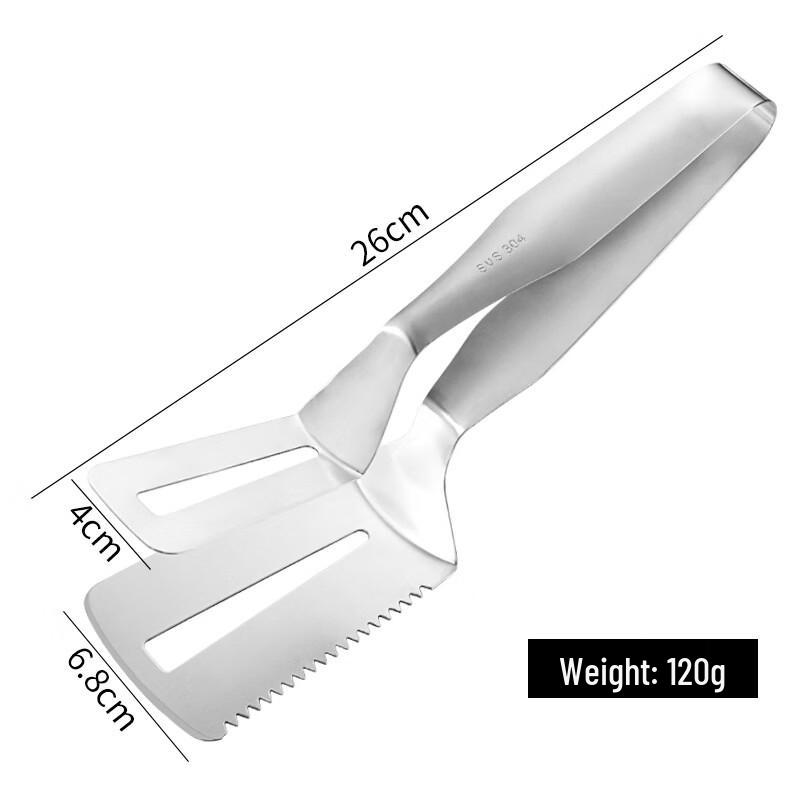 Stainless Steel Kitchen Food Tongs & Spatula Set