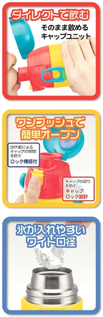 Skater Stainless Steel Water Bottle for Direct Sumikko for Kids, Drinking, 580ml, Gurashi, Girls, SDC6N-A