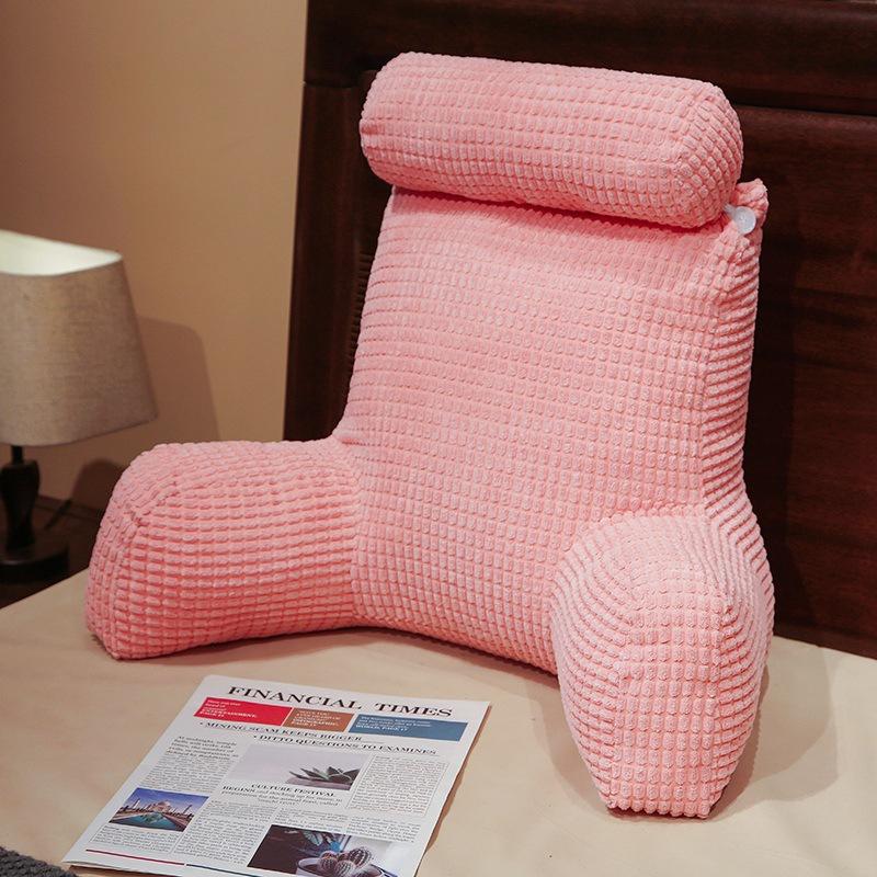 Solid Color Comfortable Stress Reducing Pillows Minimalist Soft Breathable Backrest Cushion At The Bedside Sofa Neck Waist Support Cushion