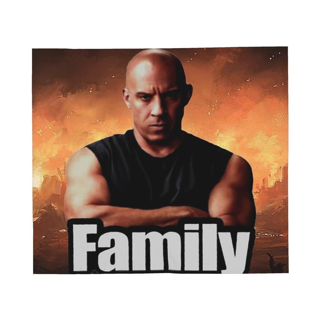 Family Vin Diesel Fast and Furious Blanket Flannel Decoration  Breathable Warm Throw Blankets for Sofa Travel Quilt