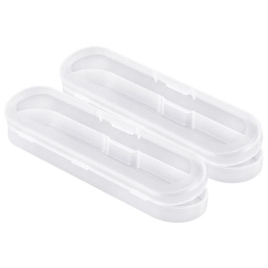 Cutie de depozitare lungă, transparentă, din plastic, cu carcasă de colectare cu capac