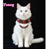 Luxury Leather Dog Collar with Detachable Agate Charm & Magnetic Ruby Gemstone Decor Pet Necklace Handmade Collar for Dogs Cats