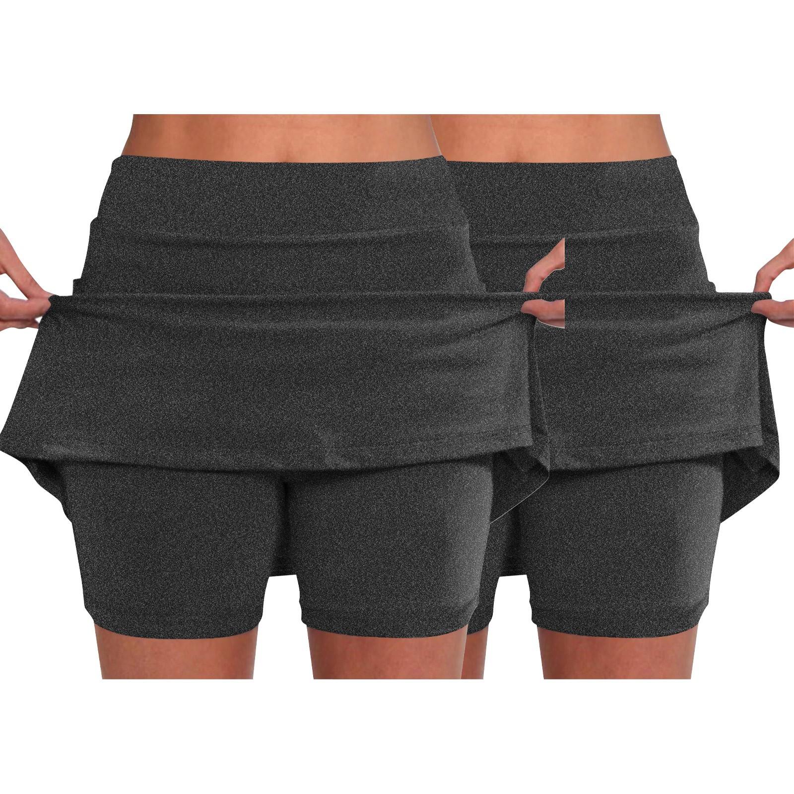 

2 шт. эластичные брюки-кюлоты для йоги для женщин, однотонные спортивные шорты, легкие узкие однотонные бегуны с высокой талией XL