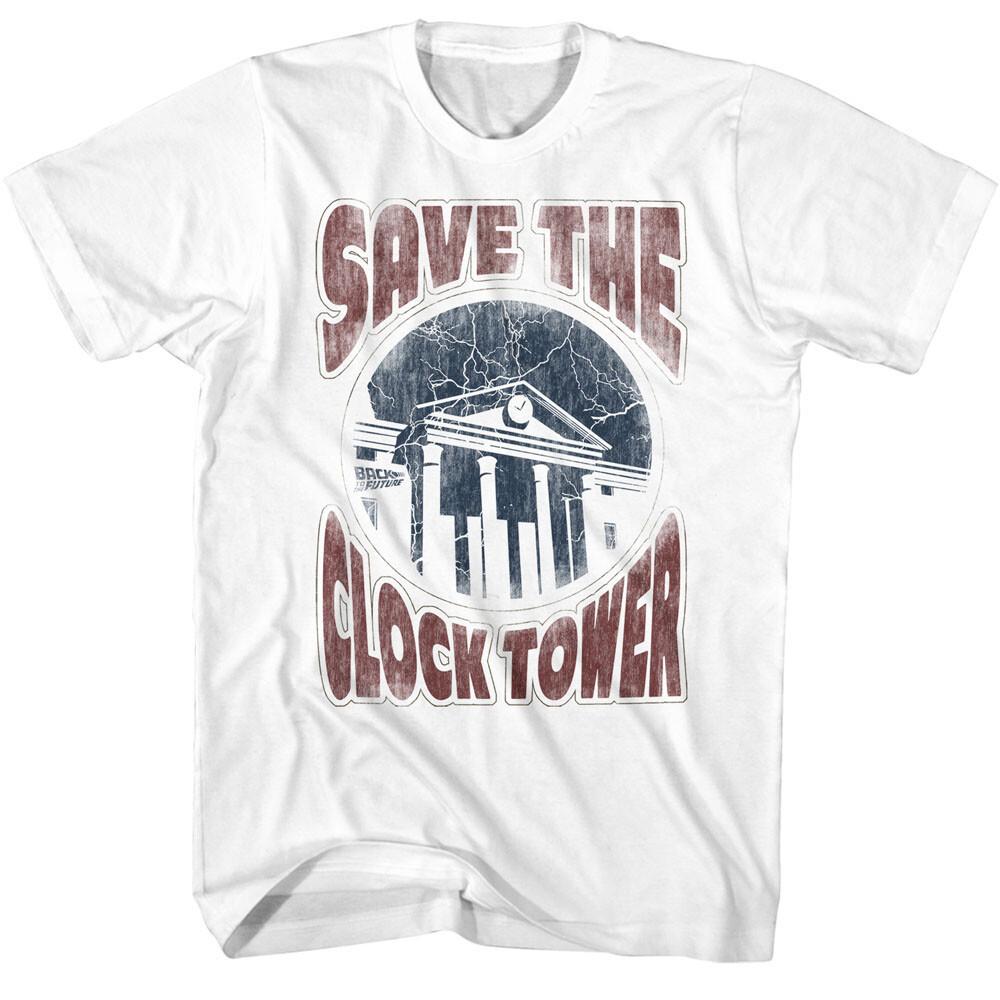 Back To The Future Movie Save The Clock Tower Save The Day Men T Shirt XL