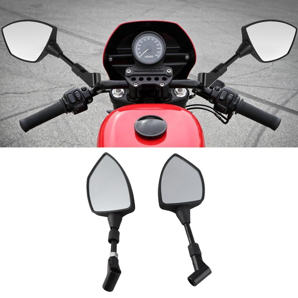 1 Pair Rearview Side Mirrors 360 Degree Rotation for Motocycle Scooter ATV Dirt Bike 0.3in 0.4in Mounting