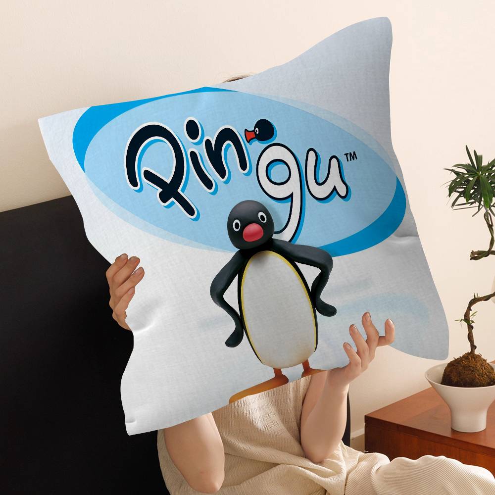 Cartoon P-Pingu P-Penguin Film Personalized picture text home decorative pillows Household Gifts 45x45cm