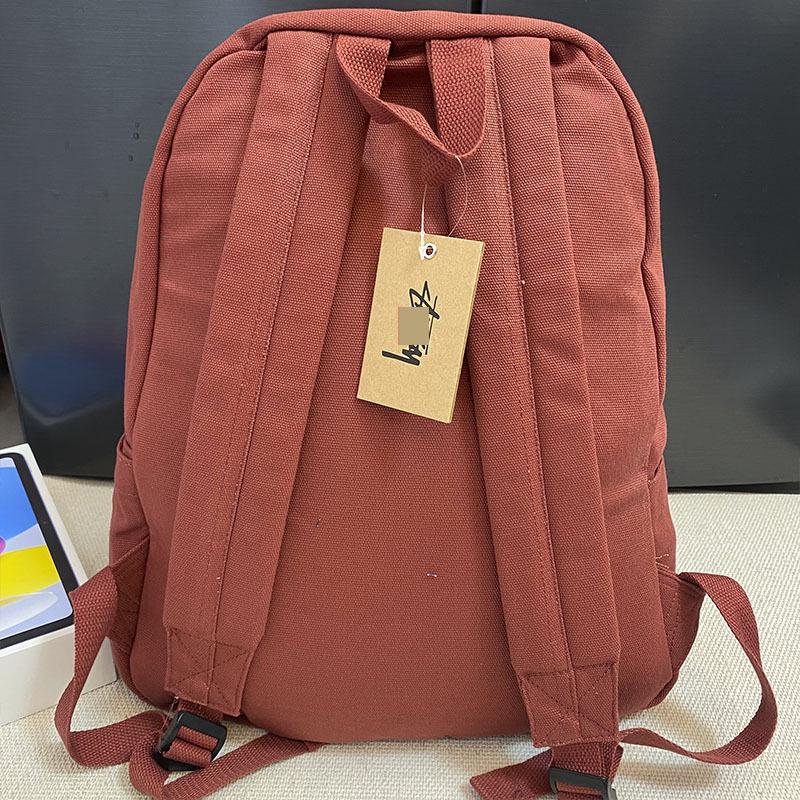 American Retro Canvas Backpack: Classic Style for School, Couples, or Hiking