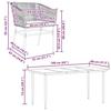 VidaXL Ensemble à manger jardin coussins 7pcs marron poly rotin verre 3334524