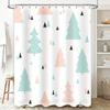 New Christmas Tree Decor Shower Curtain Set Modern Waterproof Bathroom Decor Various Sizes Available for Home Decoration
