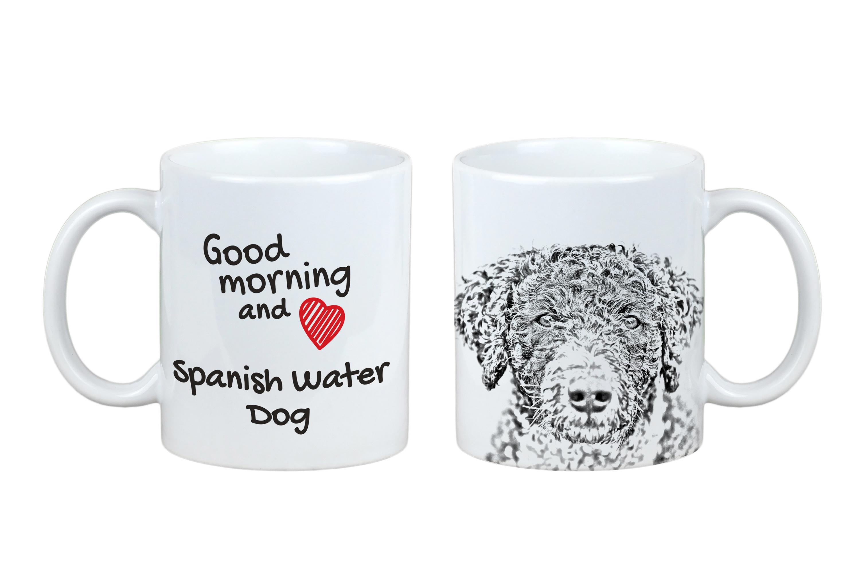 

Spanish Water Dog - cup with a dog, personalized cup with a print, a classic gift for everyone from the Art-Dog brand білий