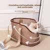 Portable Mesh Pet Carrier Bag Shoulder Crossbody Summer Use Foldable Pet Tote Comfortable Breathable Cat Carrier Tote