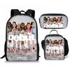Luxury Popular Funny Novelty Kpop Katseye 3D Print 3pcs/Set pupil School Bags Laptop Daypack Backpack Lunch bag Pencil Case