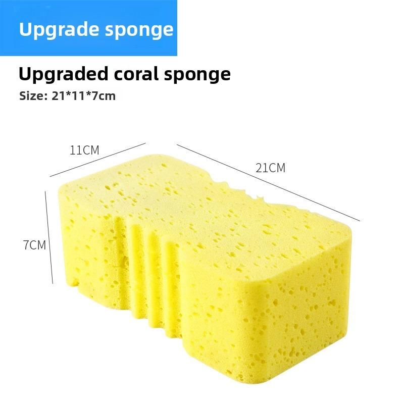 Großer verschlüsselter Korallen-Autowaschschwamm, quadratischer Waben-Schaumstoff-Autoreinigungsschwamm, Autowasch-Reinigungswerkzeug