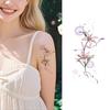 10pcs Women Aesthetic Temporary Tattoos Stickers Flower Waterproof Long Lasting Arm Clavicle Finger Disposable Fake Tattoos