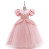 Rochie Formală cu Dantelă pentru Fetițe, Rochie de Prințesă cu Fundă pentru Botez, Rochie de Petrecere cu Flori, Rochii de Nuntă