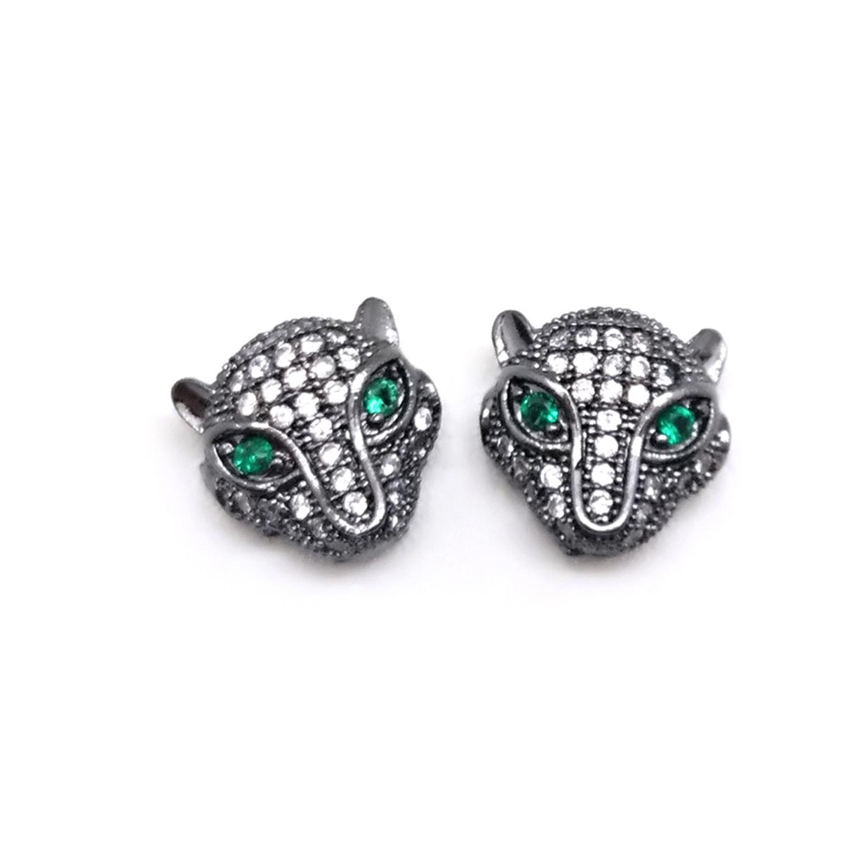 

2 шт. Металлические бусины в виде головы леопарда для изготовления ювелирных изделий, ожерелья, браслета, аксессуаров