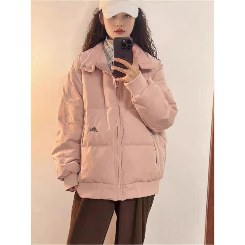 2025 Stehkragen Dicke Winter Baumwolljacke - Kurz, Locker, Koreanischer Stil Gepolsterter Brotmantel