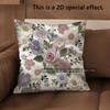 2D Boho Vintage Floral Throw Pillow Cases** Pattern Cushion Cover Suitable For Sofa Bedroom Car Pillow Cover