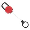 Magnetischer Einziehbarer Schlüsselanhänger Edelstahldraht Easy Pull Schnalle Karabiner Schlüsselanhänger Rot