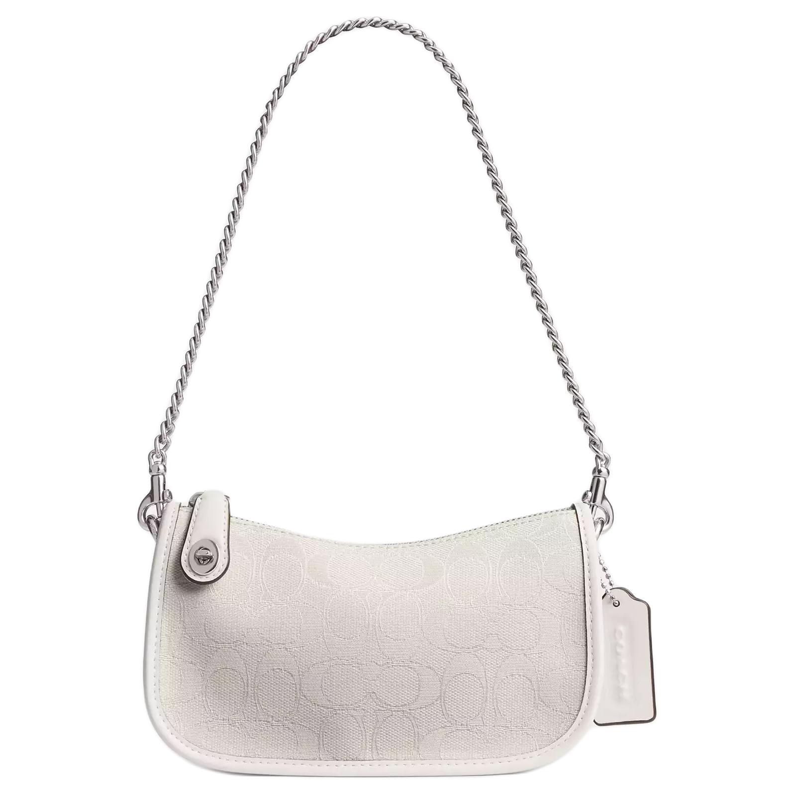 

Coach Swinger 20 Classic Print Jacquard Shoulder Bag Small Women shoulder bag Silver Cloud-Pink CAN77-LHY27 Basic Set (Bag+Dust Bag)
