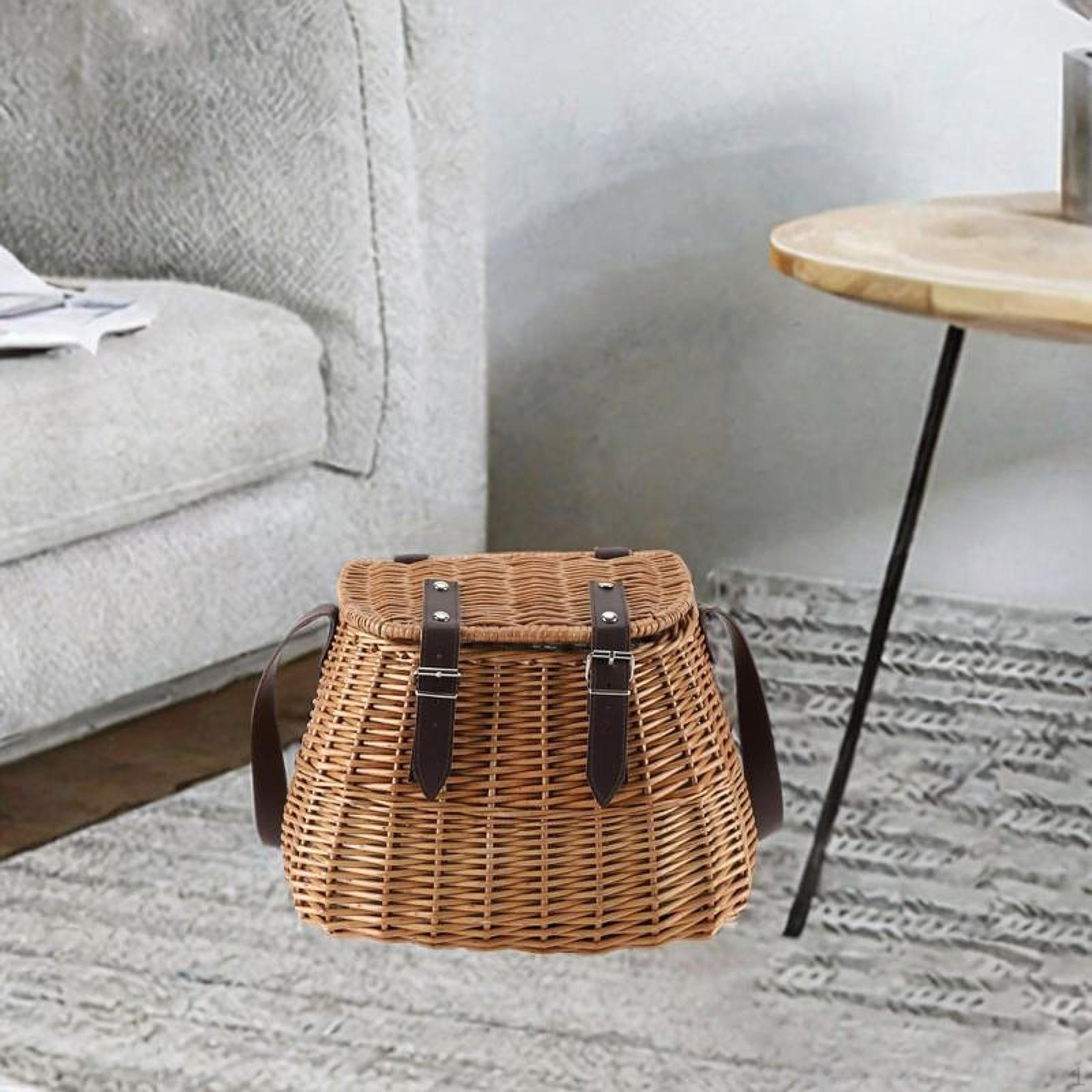 

Wicker Storage Bag Flower Basket Practical Portable Crossbody