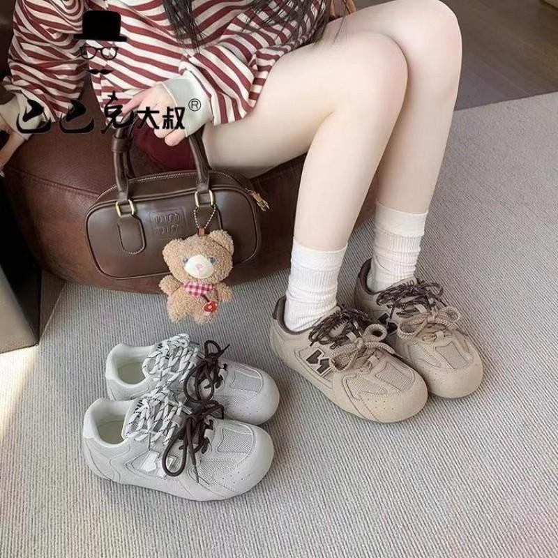 Flat shoes women's spring and summer new retro mesh breathable sports and leisure board shoes