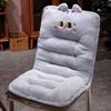 Cartoon Animal Faux Rabbit Fur One-Piece Seat Cushion with Backrest for Chair