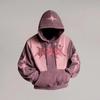 ZYLLO Hip Hop Patch Streetwear Hoodie Y2K Retro Hoodie Sweatshirt Mens Womens New Harajuku Gothic Pullover Hoodie Clothes