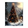 Red Truck Christmas Tree Holiday Decoration Poster Winter Santa Claus Snow Scene Canvas Painting Living Room Wall Art Home Decor