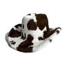 Hat women's new milk pattern western cowboy hat fashion thickened cold warm dome bucket hat top hat