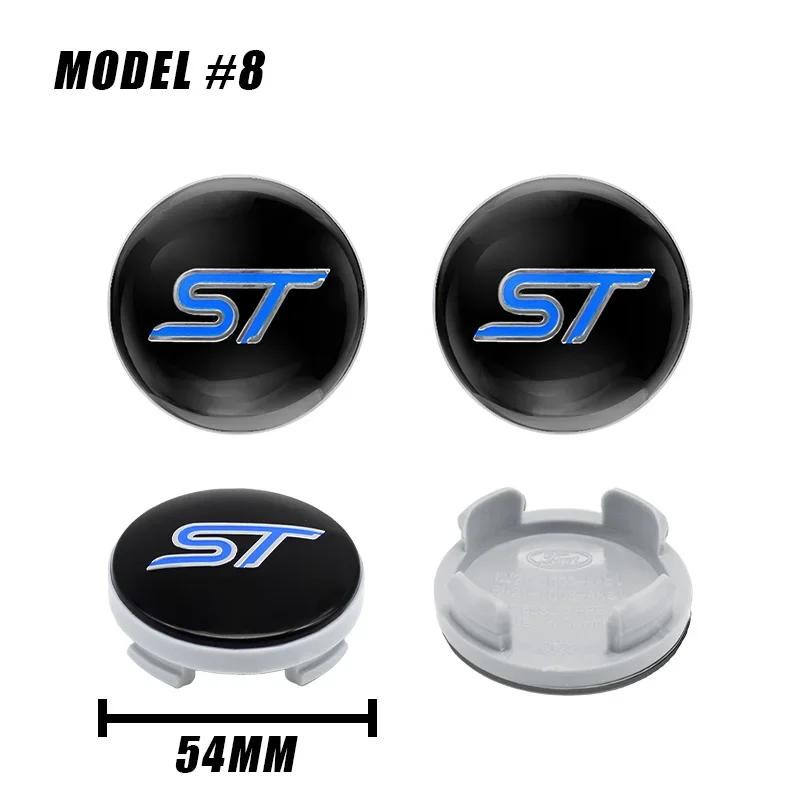 4PC 54mm Car Wheel Center Caps Hubcap Cover Emblem For Ford Focus Mk2 Mk3 Fiesta Mondeo S-MAX Mustang Fusion Kuga ST accessoires