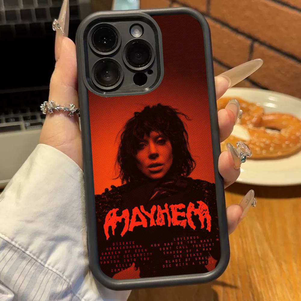 מארז סיליקון לטלפון Singer L-Lady Gaga Mayhem עבור iPhone 17 Air 17 16 15 14 13 12 11 Plus Pro Max כיסוי רך עמיד בפני זעזועים