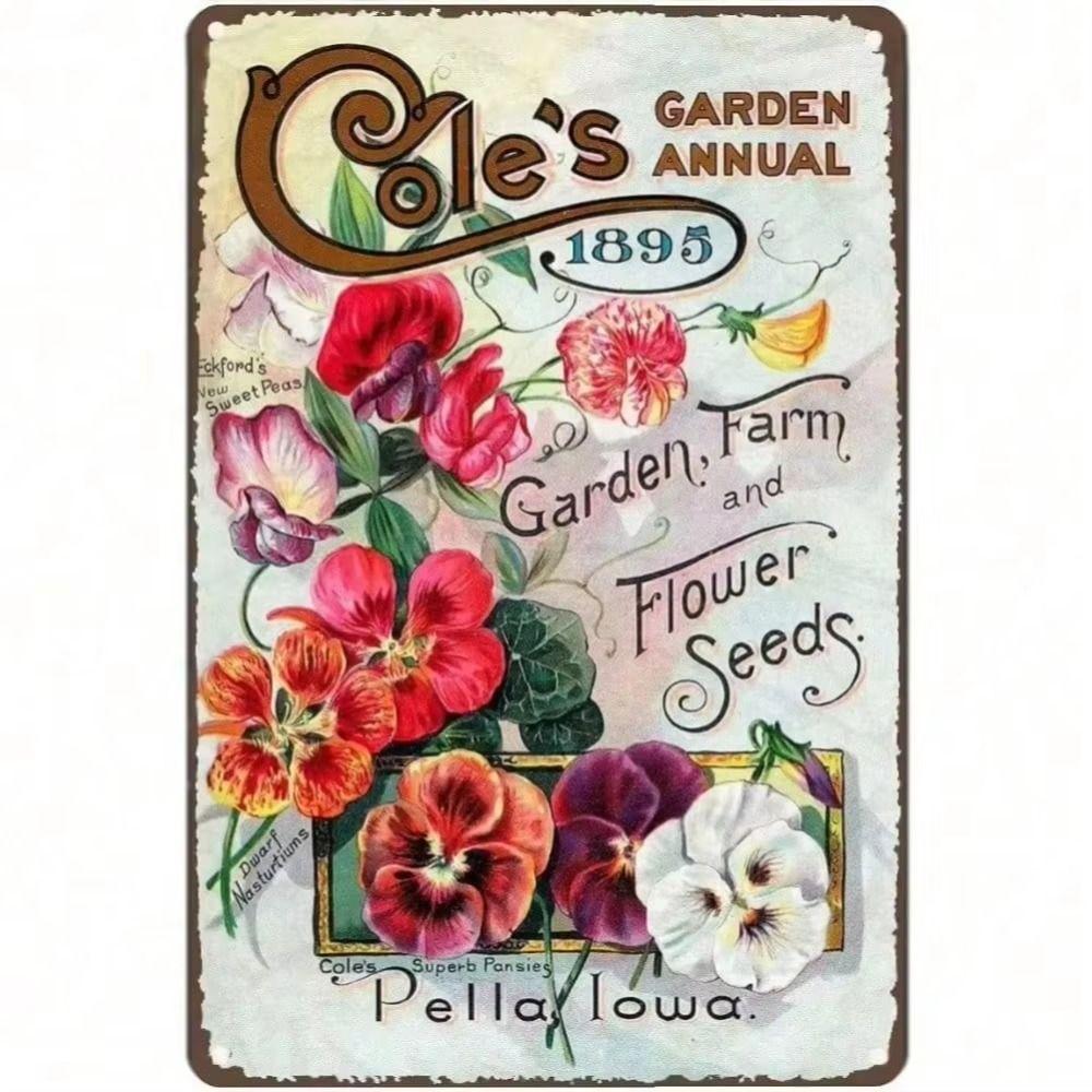 Vintage Floral Metal Wall Art Motivational Sign Home Decor