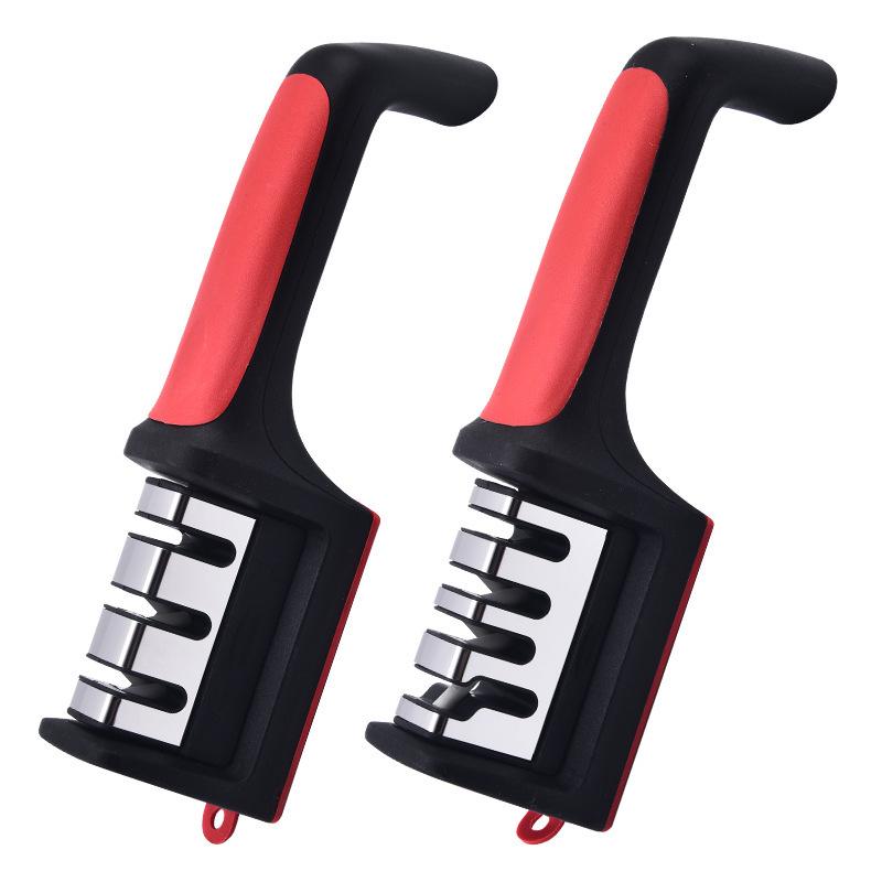 A Household Knife Sharpener with Three or Four Segments of Rapid Handheld Knife Sharpening Diamond, A Perfect Tool for Sharpening Kitchen Knives
