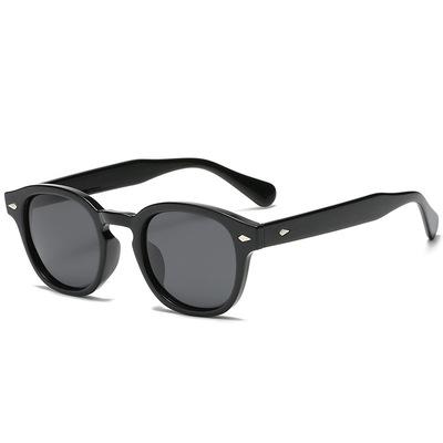 Latest Fashion Oval Black Frame Luxury Sunglasses High Quality Plastic Custom Designer Sunglasses for Women