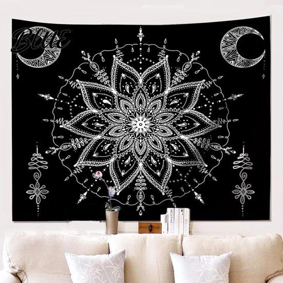 Retro Style Wall for Dorm Circular Pattern Tapestry Indian Hanging Bohemian Tapestry Rectangular Bedroom Living
