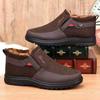 Old Beijing cotton shoes winter 2025 new high-top men's shoes warm soft-soled cotton boots piled and thickened middle-aged and elderly cloth shoes