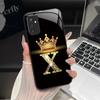 For Samsung M52 5G Case Galaxy M14 SM-M526B SM-M146B Phone Case ShockProof Fashion Initial Letter Hard Tempered Glass Back Cover