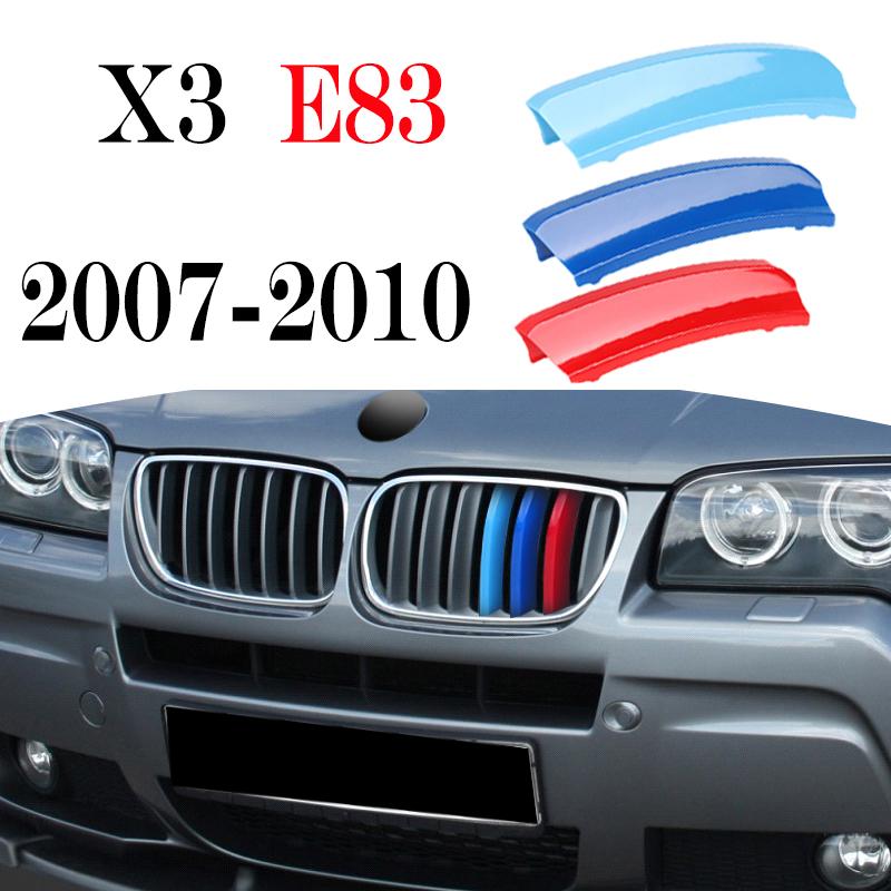 3Pcs Car Grille Trim Strip For BMW X1 X2 X3 X4 X5 X6 X7 E84 F48 F49 F39 E83 F25 G01 F26 G02 E70 F15 E53 G05 E71 E72 F16 G06 G07