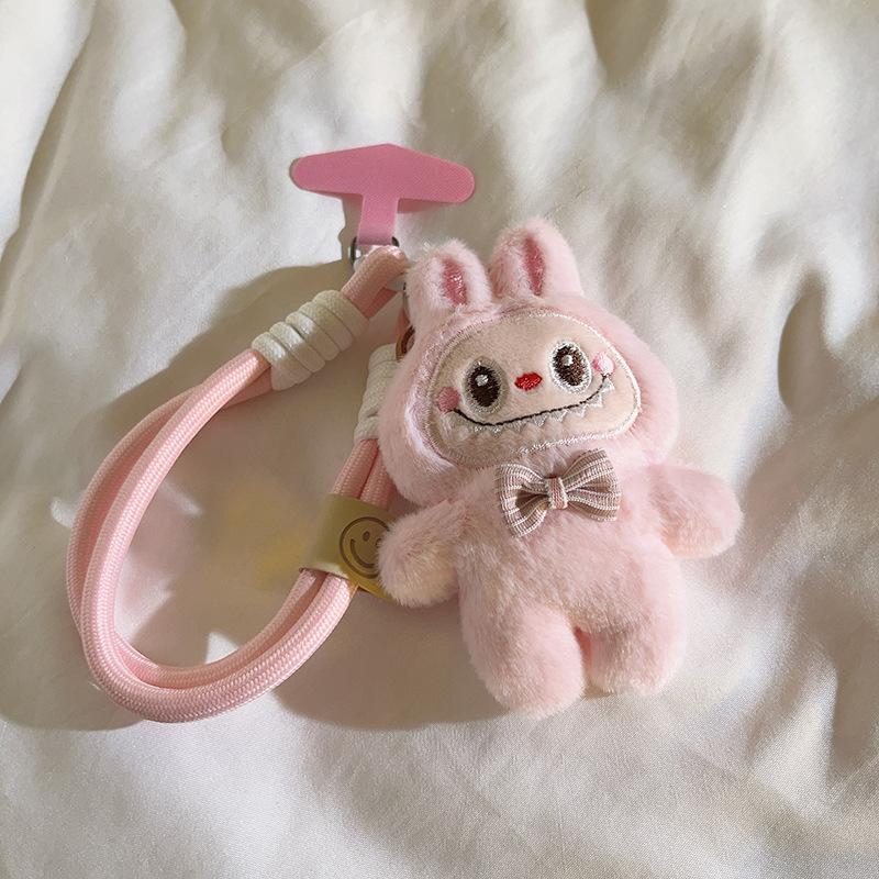 Kawaii Labbubu Phone Strap Long Single Shoulder Cell Phone Lanyard  With Pendant Adjustable Phone Leash  Anti Loss Rope