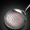 4size Thickened Stainless Steel Long Handle Ladle Strainer Oil Skimmer Food Strainer Sieve with Hanging Hole Design Cooking Tool